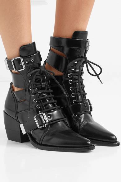 chloe rylee sizing|CHLOÉ Rylee cutout leather ankle boots .